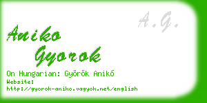 aniko gyorok business card